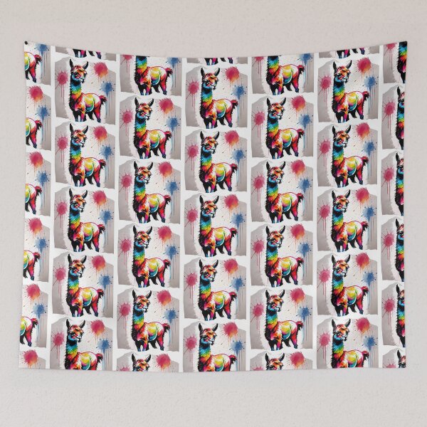 Item preview, Llama Paint Splash Artwork  designed and sold by BotunPeony.