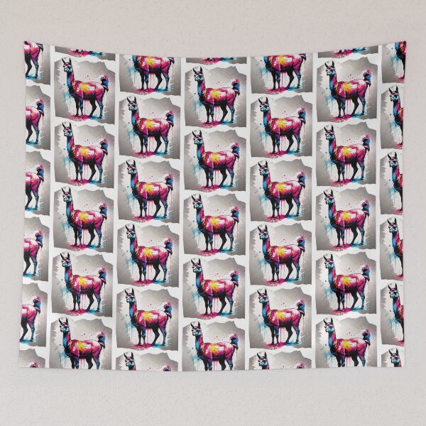 Item preview, Llama Paint Splash Artwork  designed and sold by BotunPeony.