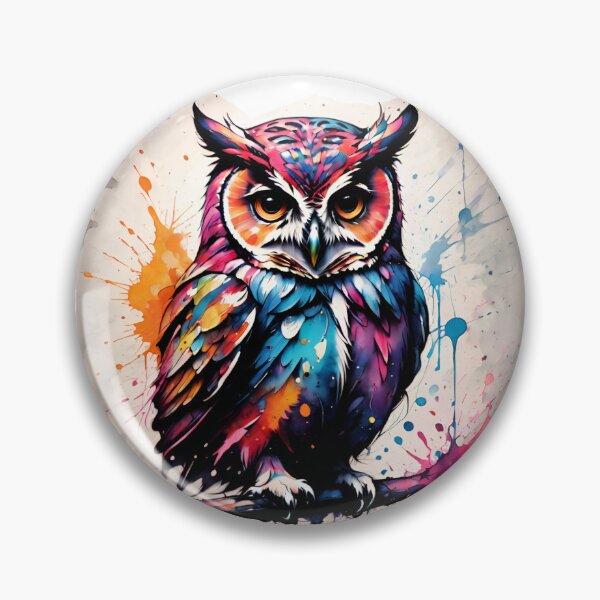 Item preview, Cute Owl Paint Splash Artwork  designed and sold by BotunPeony.
