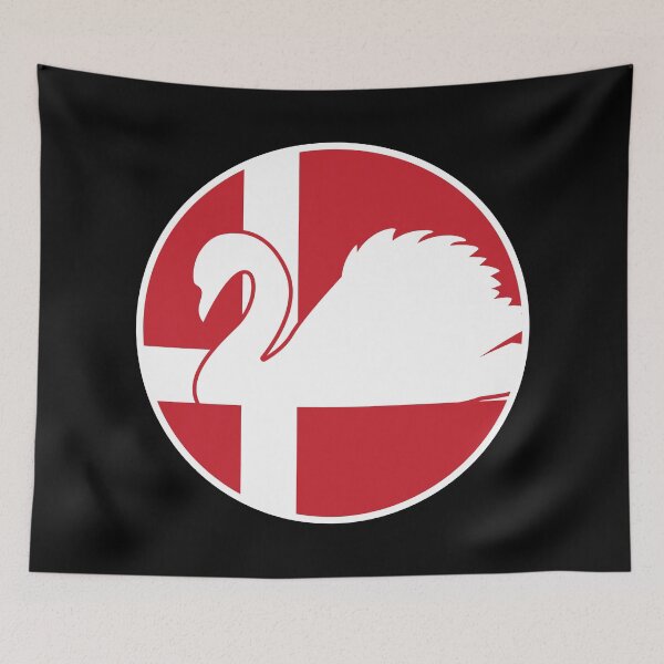 Item preview, Denmark Swan Danish National Animal Flag designed and sold by FlagX.