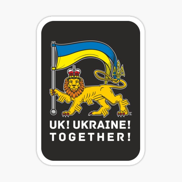 Item preview,  Great Britain and Ukraine together.(dark background) designed and sold by sarabeevart.