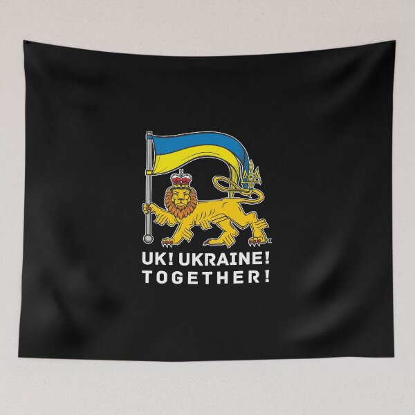 Item preview,  Great Britain and Ukraine together.(dark background) designed and sold by sarabeevart.