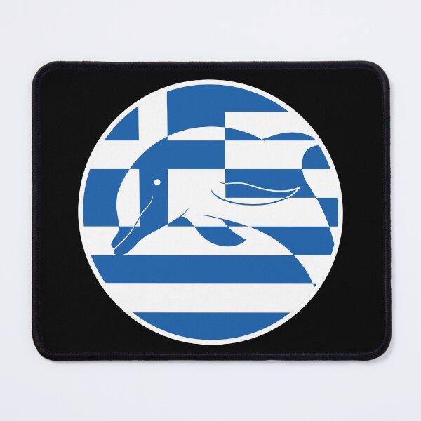 Item preview, Greece Common dolphin Greek National Animal Flag designed and sold by FlagX.