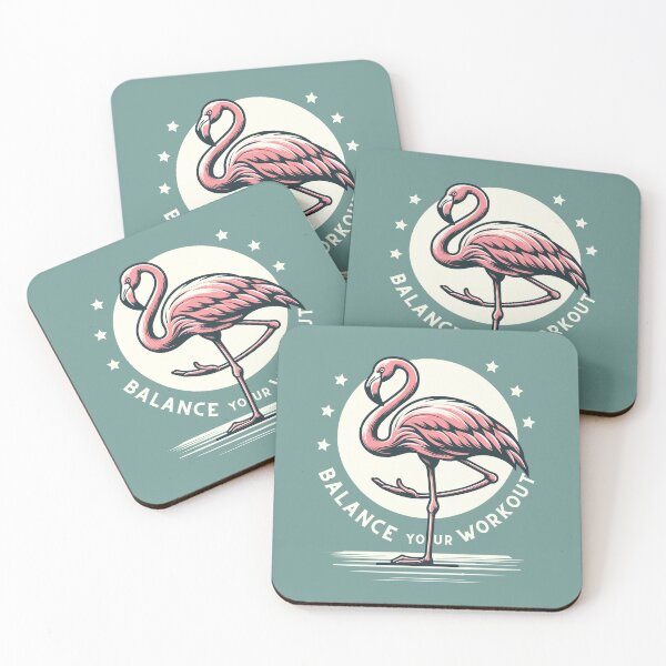 Item preview, Yoga Flamingo - Balance Your Workout designed and sold by FlamingoVibes.