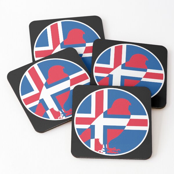 Item preview, Iceland Falcon Gyrfalcon Icelandic National Animal Flag designed and sold by FlagX.