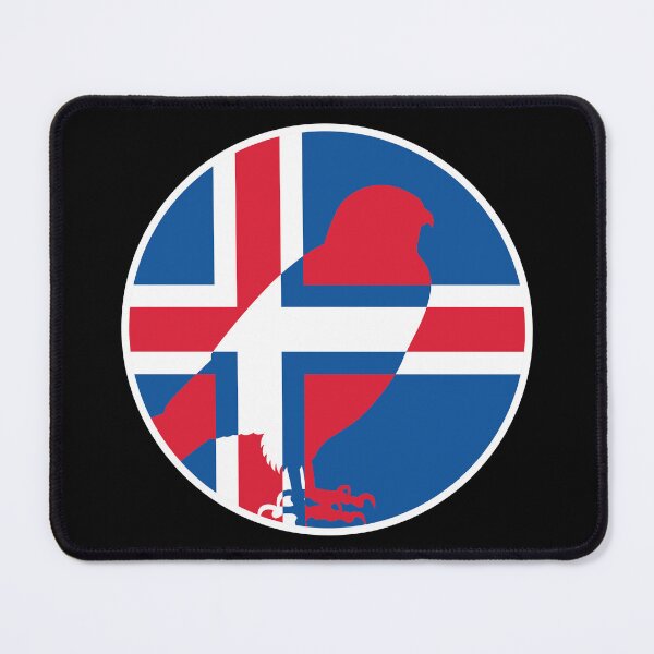 Item preview, Iceland Falcon Gyrfalcon Icelandic National Animal Flag designed and sold by FlagX.