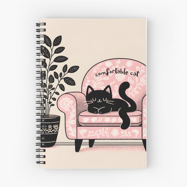 Item preview, Cozy Home Cat on Floral Armchair designed and sold by inkArtistryfine.