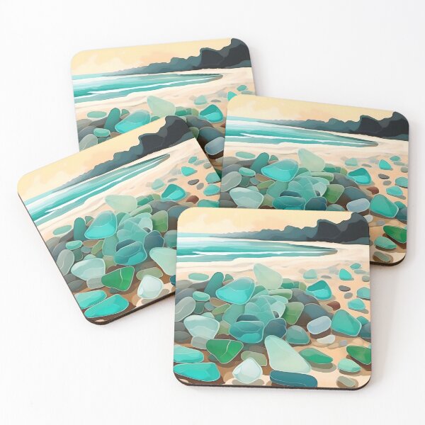 Item preview, Seaglass cache beach scene designed and sold by WildLadyWood.