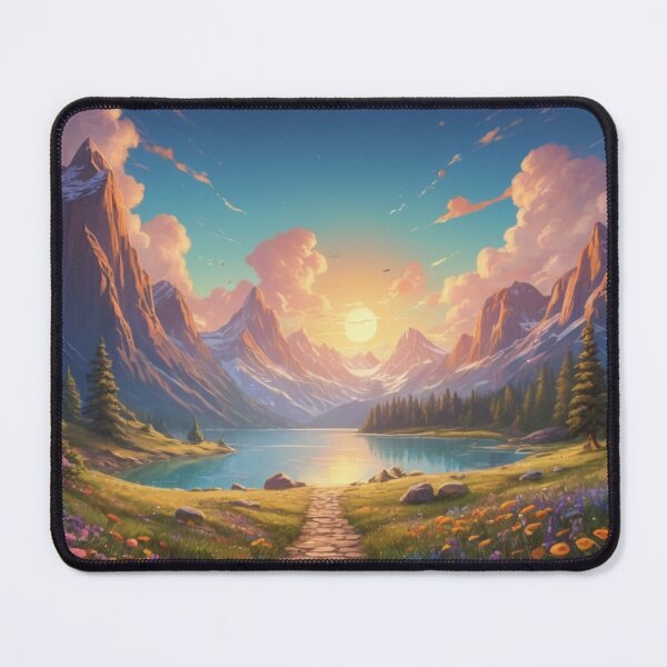 Item preview, Sunset Paradise: A Majestic Mountain Landscap designed and sold by DotsAndDesigns.