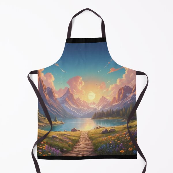 Item preview, Sunset Paradise: A Majestic Mountain Landscap designed and sold by DotsAndDesigns.