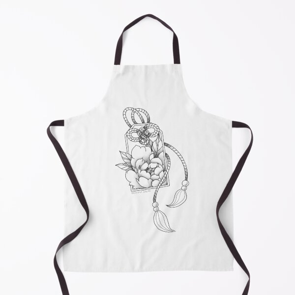 Item preview, Peony Omamori Black and White designed and sold by bridolanart.