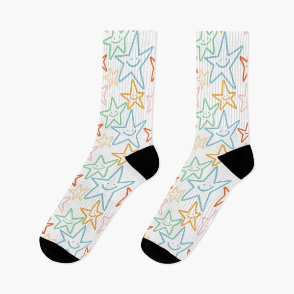 Item preview, Star simple minimal line doodle colorful scribble pattern designed and sold by TNwandesignart.