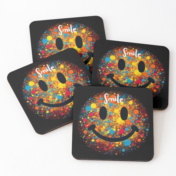 Item preview, Vibrant Splatter Smile Abstract Art designed and sold by inkArtistryfine.
