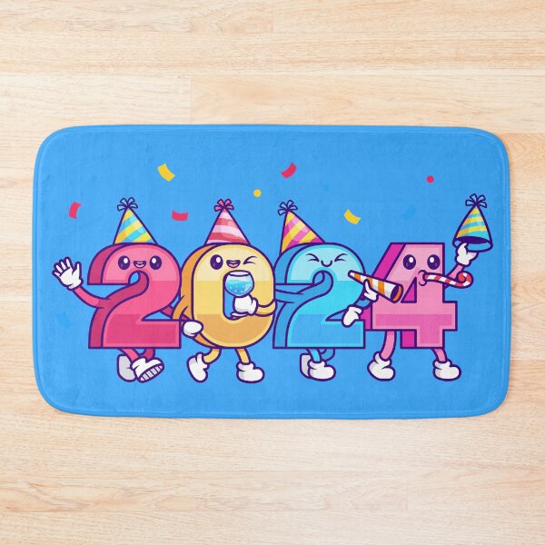 Item preview, Festive Countdown: Cute Number 2024 New Year Party Cartoon Vector Ico designed and sold by hjian8219.