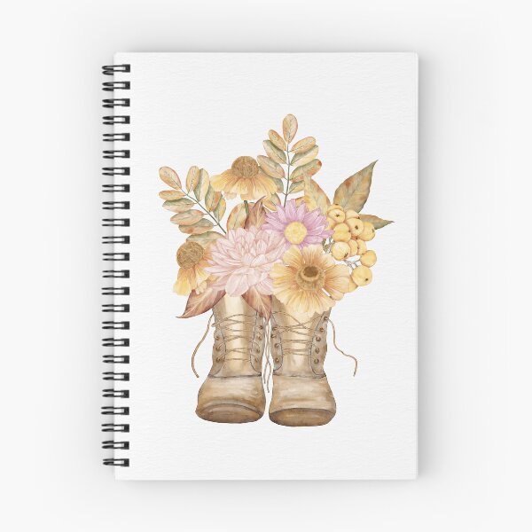 Item preview, Fall Boots Pretty Flowers designed and sold by WildAliceArt.