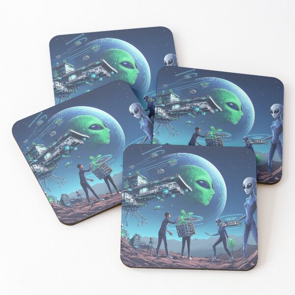 Item preview, Space Agriculture: Human and Alien Cooperation in Interstellar Farming on a Martian Landscape designed and sold by ArcaneVisions.