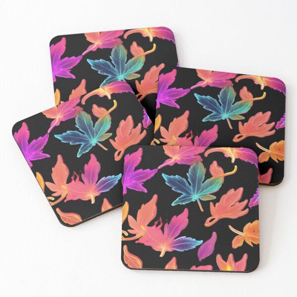 Item preview, Vibrant Leaves in Electric Hues designed and sold by ReyhansArtWorld.