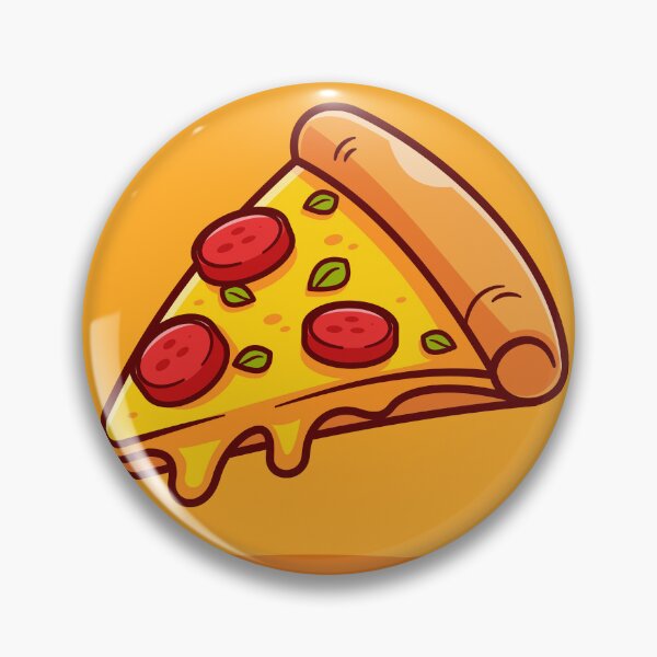 Item preview, "Savory Levitation: Pizza Slice Melted Floating Cartoon Vector Icon" designed and sold by hjian8219.