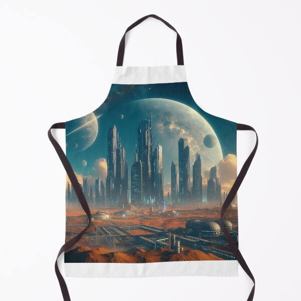 Item preview, Galactic Metropolis: Futuristic Cityscape with Towering Skyscrapers Under a Celestial Sky designed and sold by ArcaneVisions.