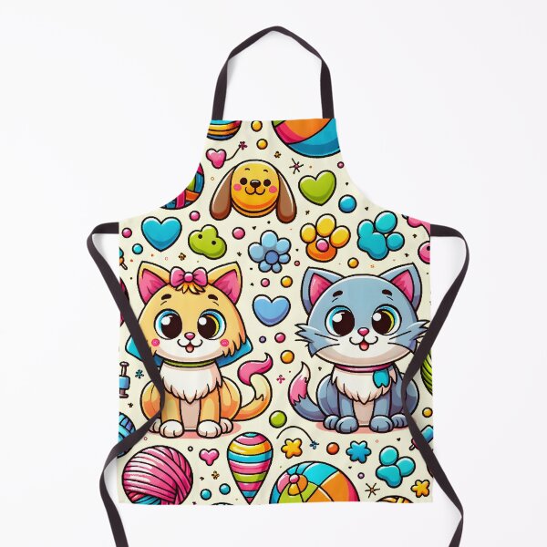 Item preview, Whimsical Kitty and Puppy Playtime designed and sold by inkArtistryfine.
