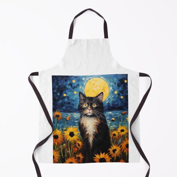 Item preview, Whiskered Wonder Amidst Sunflowers: Van Gogh Style Vintage Cat Artistry designed and sold by Silver Medal.