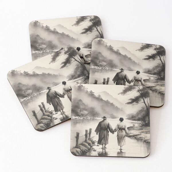Item preview, Couple beside Riverbed  designed and sold by INFUSION2025.