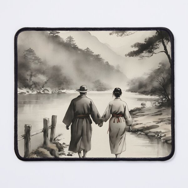 Item preview, Couple beside Riverbed  designed and sold by INFUSION2025.
