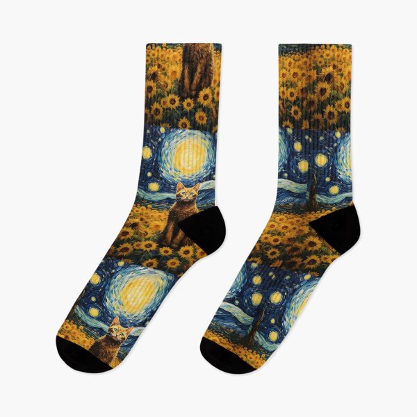 Item preview, Whiskers & Blooms: A Cat's Floral Fantasy in Van Gogh's Tradition designed and sold by Silver Medal.
