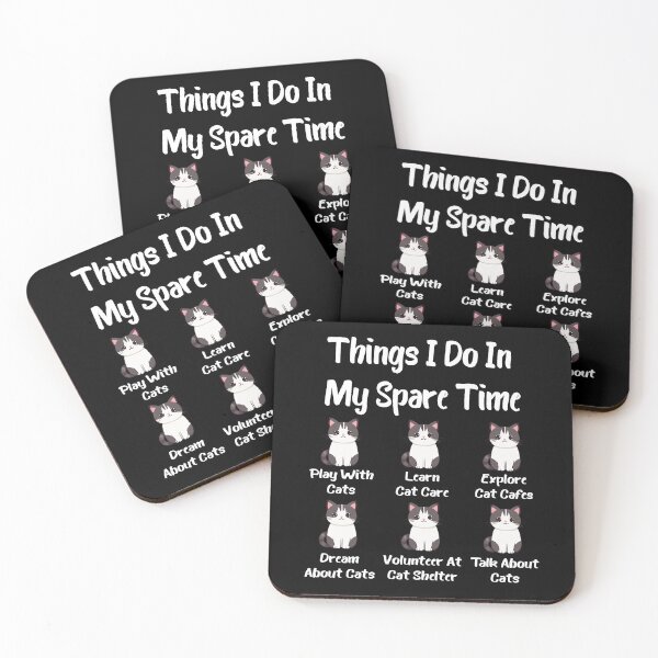 Item preview, Things I Do In My Spare Time, Mom Pet Owner Dad Cats Lovers designed and sold by Stick-Artistry.