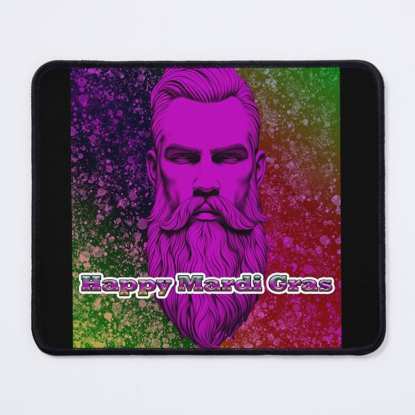 Item preview, Bearded Man: Happy Mardi Gras designed and sold by LthrDaddyBear.
