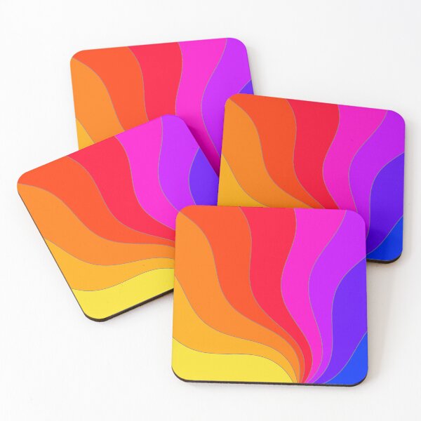 Item preview, Wavy curves retro bold colors designed and sold by coloryourwings.