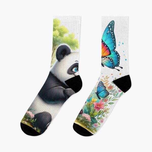 Item preview, Cute Baby Panda , Blue Butterfly designed and sold by TrueArtVibes.