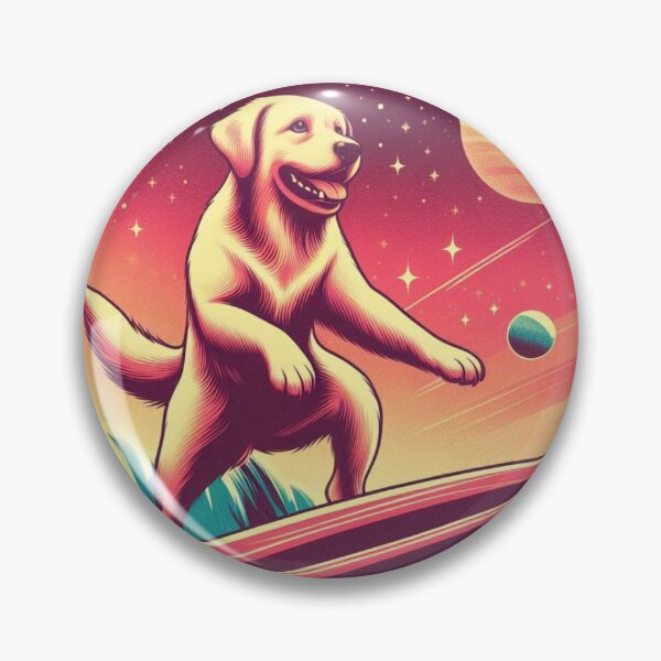 Item preview, Space Surfer Dog Retro | Cosmic Surfer 2 designed and sold by SnuggleSafari.