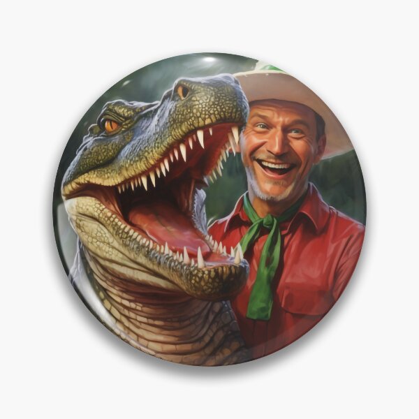 Item preview, Man and crocodile posing for photo designed and sold by mvojnovic1992.