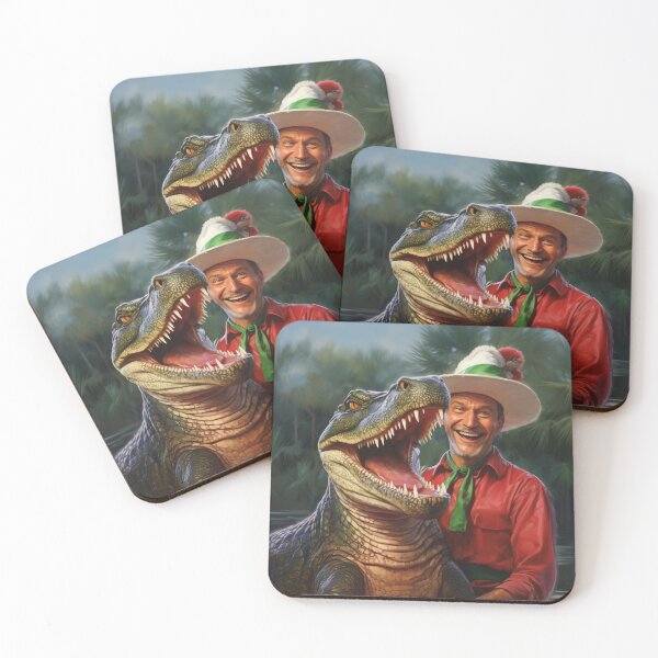 Item preview, Man and crocodile posing for photo designed and sold by mvojnovic1992.