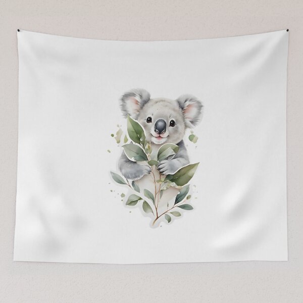 Item preview, Cute Koala and Eucalyptus  designed and sold by HOMETOWN86.