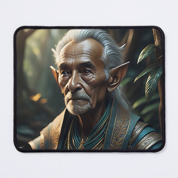 Item preview, Wise Elder of the Jungle Elf Realm | AI Art designed and sold by marjessas-world.