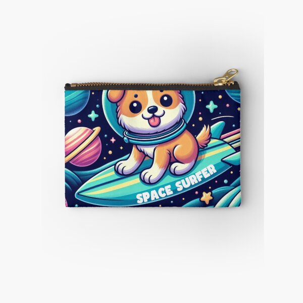Item preview, Cute Space Surfer Dog Retro | Cosmic Surfer 4 designed and sold by SnuggleSafari.