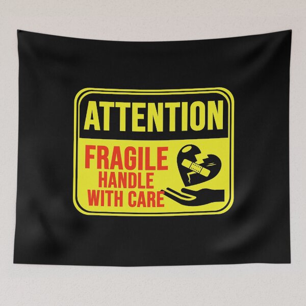 Item preview, Fragile Handle With Care Broken Heart designed and sold by MarkMySign.