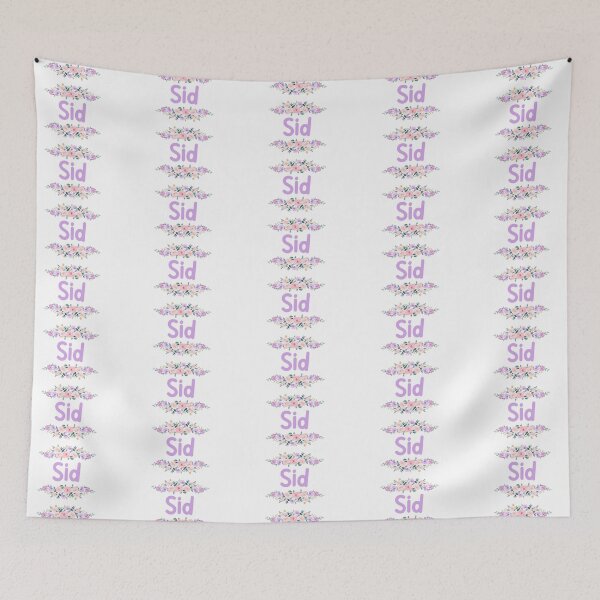 Item preview, Purple Flower Sid Name Label  designed and sold by NormadWorld.