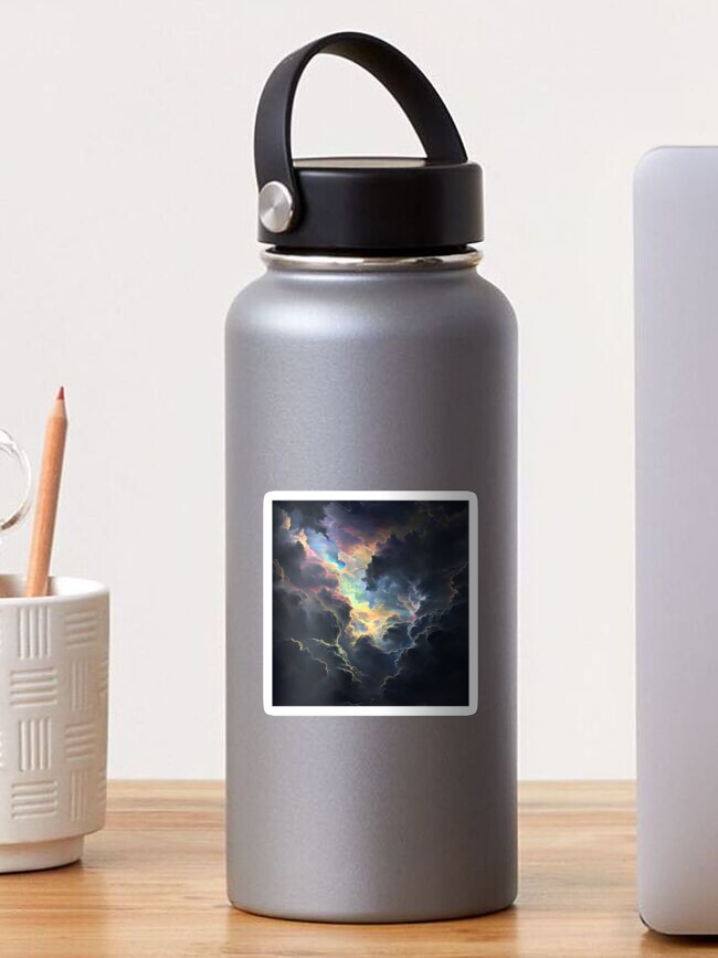 Thumbnail 1 of 3, Sticker, Nacreous Storm Clouds designed and sold by dinaaaaaah.