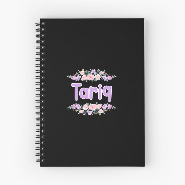 Item preview, Purple Flower Tariq Name Label (Black) designed and sold by NormadWorld.
