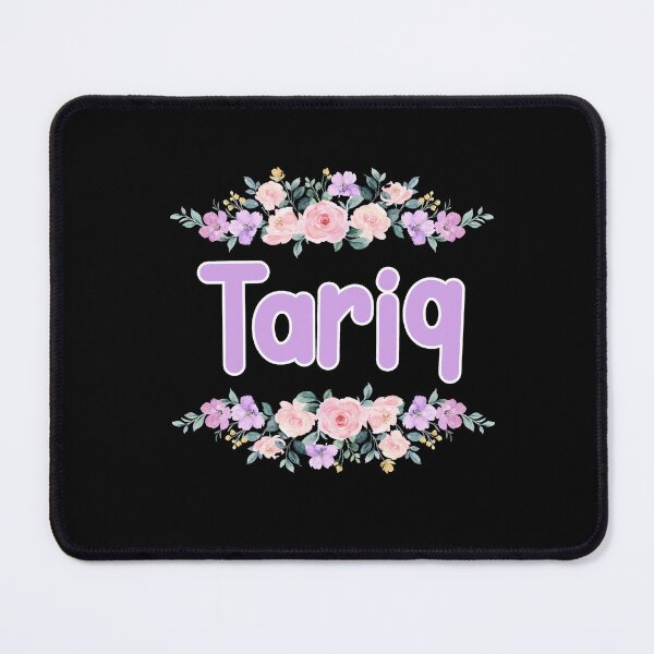 Item preview, Purple Flower Tariq Name Label (Black) designed and sold by NormadWorld.