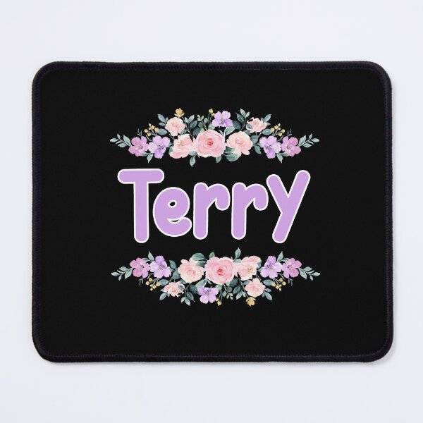 Item preview, Purple Flower Terry Name Label (Black) designed and sold by NormadWorld.