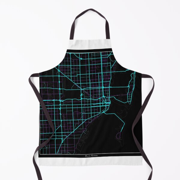 Item preview, Mapa de la ciudad de Miami Florida - Fantasía de neón designed and sold by StylishStacks.