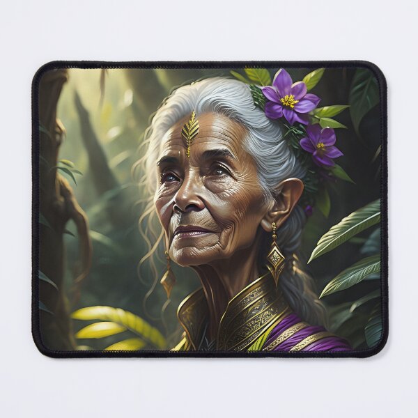 Item preview, Revered Elder of the Jungle Elf Kingdom | AI Art designed and sold by marjessas-world.