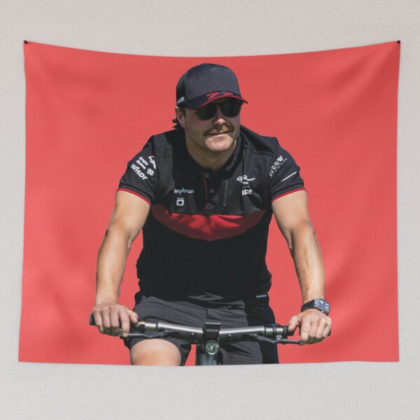 Item preview, Valtteri Bottas F1 Driver on a Bike Alfa F1 Team Zhou Guanyu Teammate designed and sold by FormulaGTee1.
