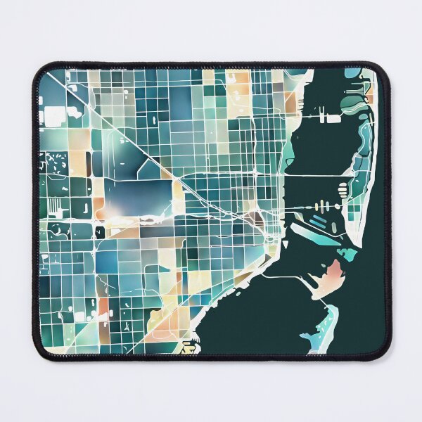 Item preview, Miami Florida City Map - Lush Green designed and sold by StylishStacks.