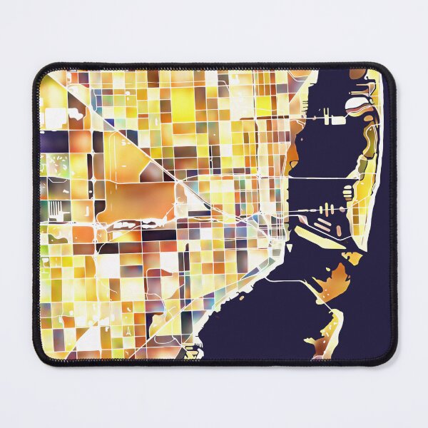 Item preview, Miami Florida City Map - Golden Yellow designed and sold by StylishStacks.