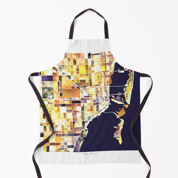 Item preview, Miami Florida City Map - Golden Yellow designed and sold by StylishStacks.